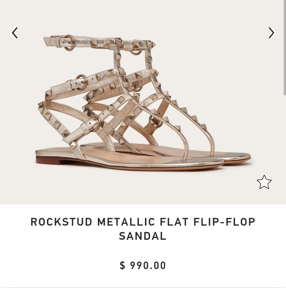 Valentino rockstud flat sandals